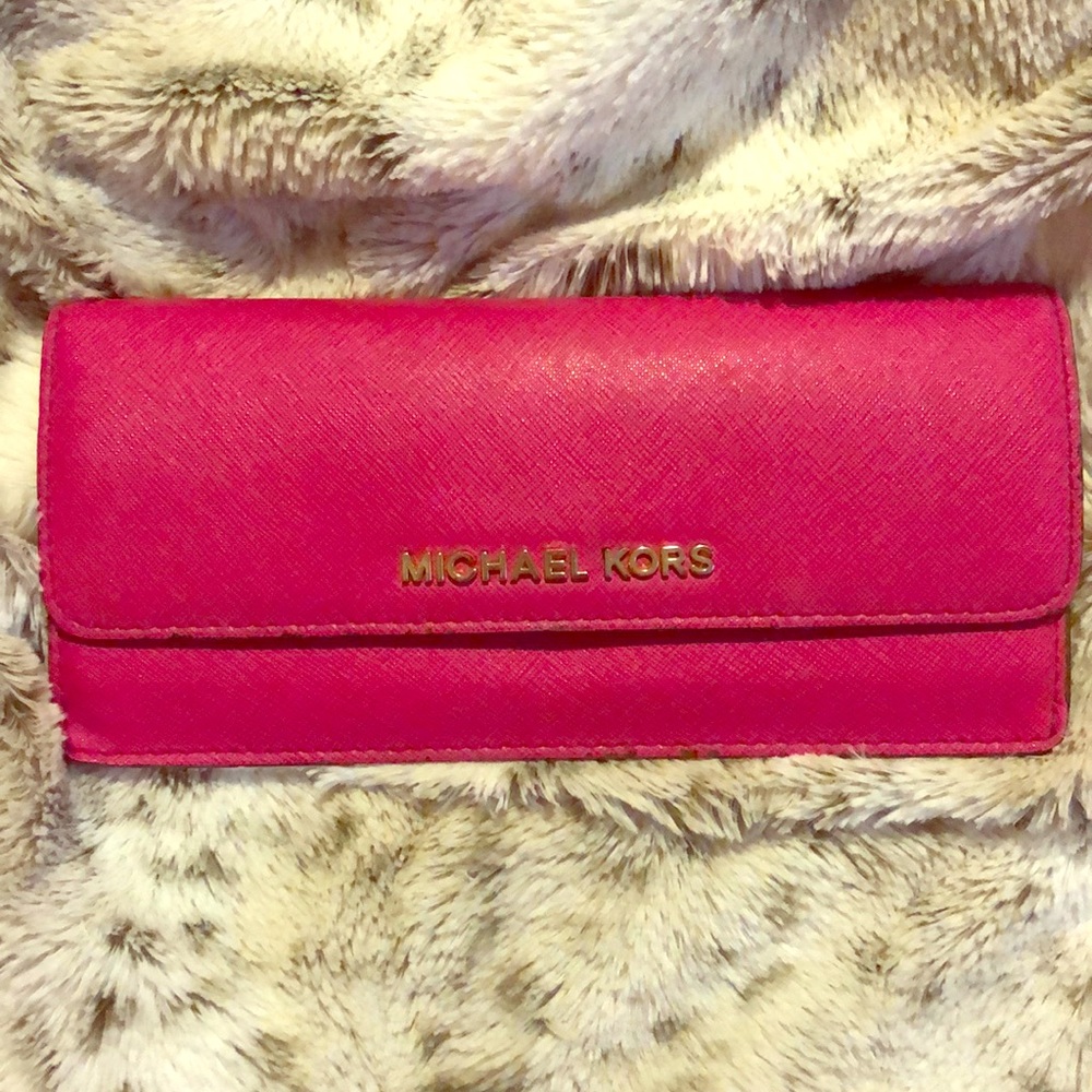 Hot pink wallet